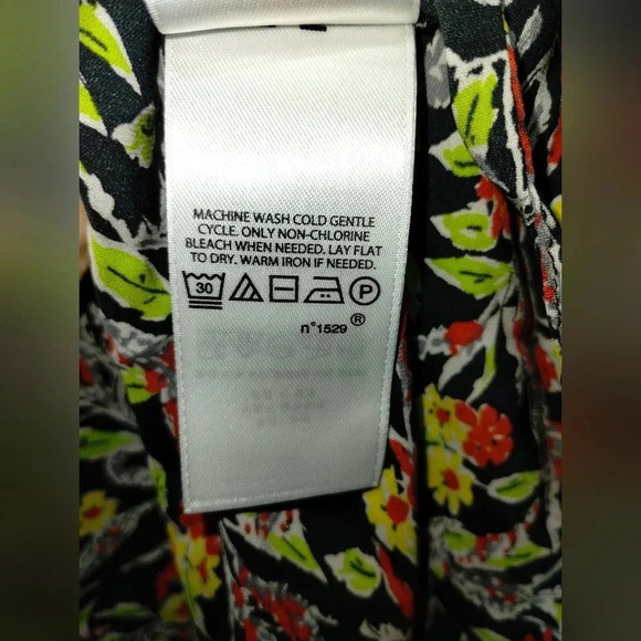 Polo Ralph Lauren Printed Grace Dress size 0 Midi Fit Flare Floral Silk Spring - Picture 11 of 14